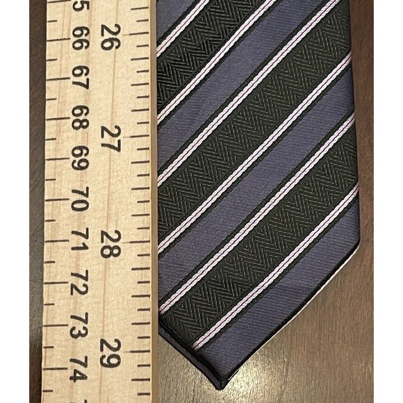 Karako Black Pink 100% Microfiber Men’s Neck Tie - Picture 5 of 9